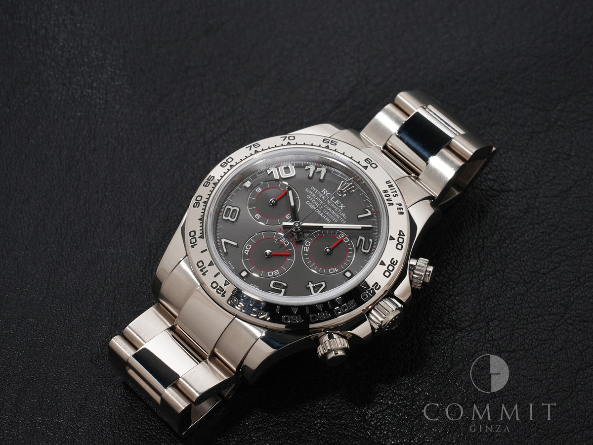 Rolex Daytona Ref. 116509 18K White Gold Gray Arabic Dial Pre-owned nxvjxa93