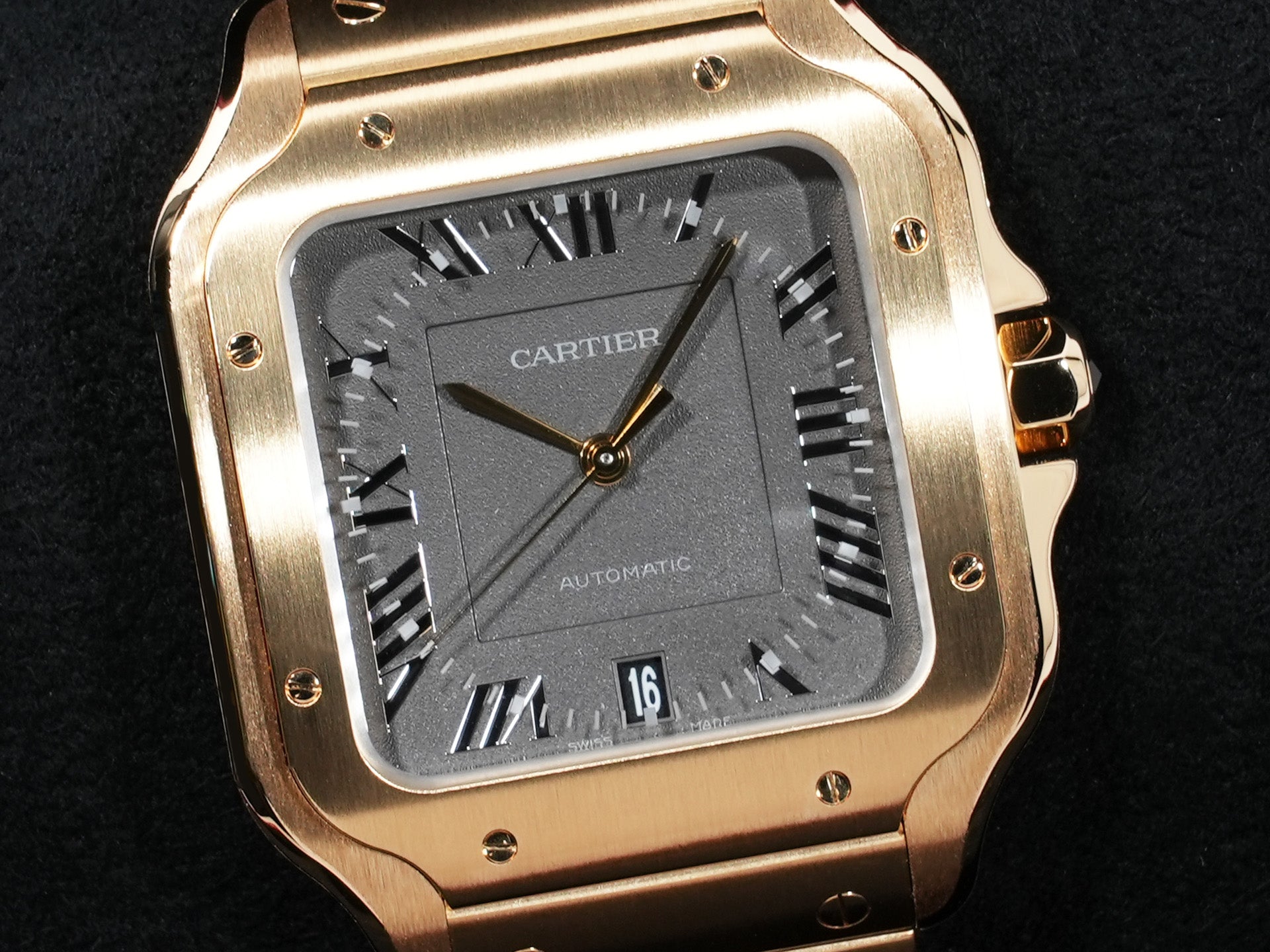 Cartier Santos de Cartier LM Japan Limited Edition Ref. WGSA0101 18KYG Gray Dial Unused kshyoxqw
