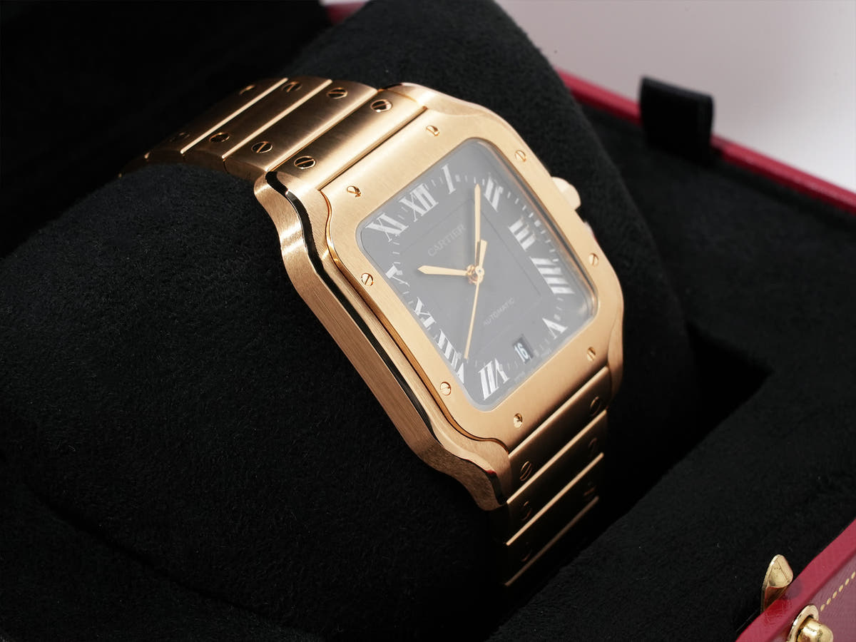 Cartier Santos de Cartier LM Japan Limited Edition Ref. WGSA0101 18KYG Gray Dial Unused kshyoxqw