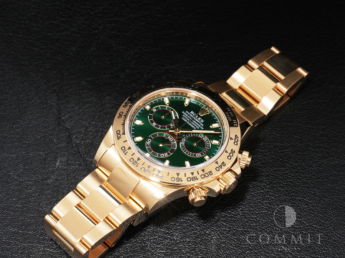 Rolex Daytona Ref. 116508 18KYG Green Dial Excellent Condition c69m3vm5