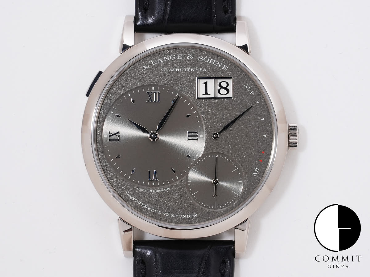 A. Lange &amp; Söhne Grand Lange 1 Ref. 137.038 18K White Gold Gray Dial Excellent Condition yuvqar38