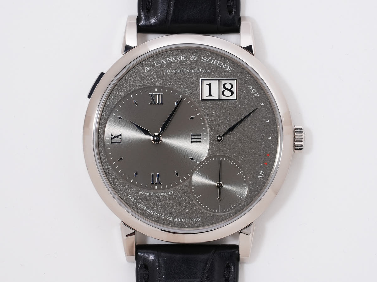 A. Lange &amp; Söhne Grand Lange 1 Ref. 137.038 18K White Gold Gray Dial Excellent Condition yuvqar38