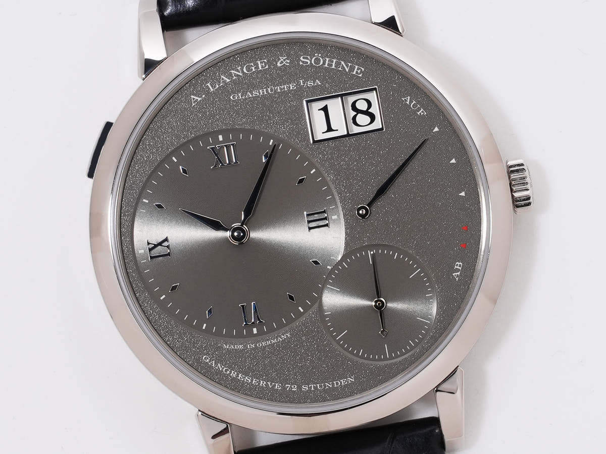 A. Lange &amp; Söhne Grand Lange 1 Ref. 137.038 18K White Gold Gray Dial Excellent Condition yuvqar38