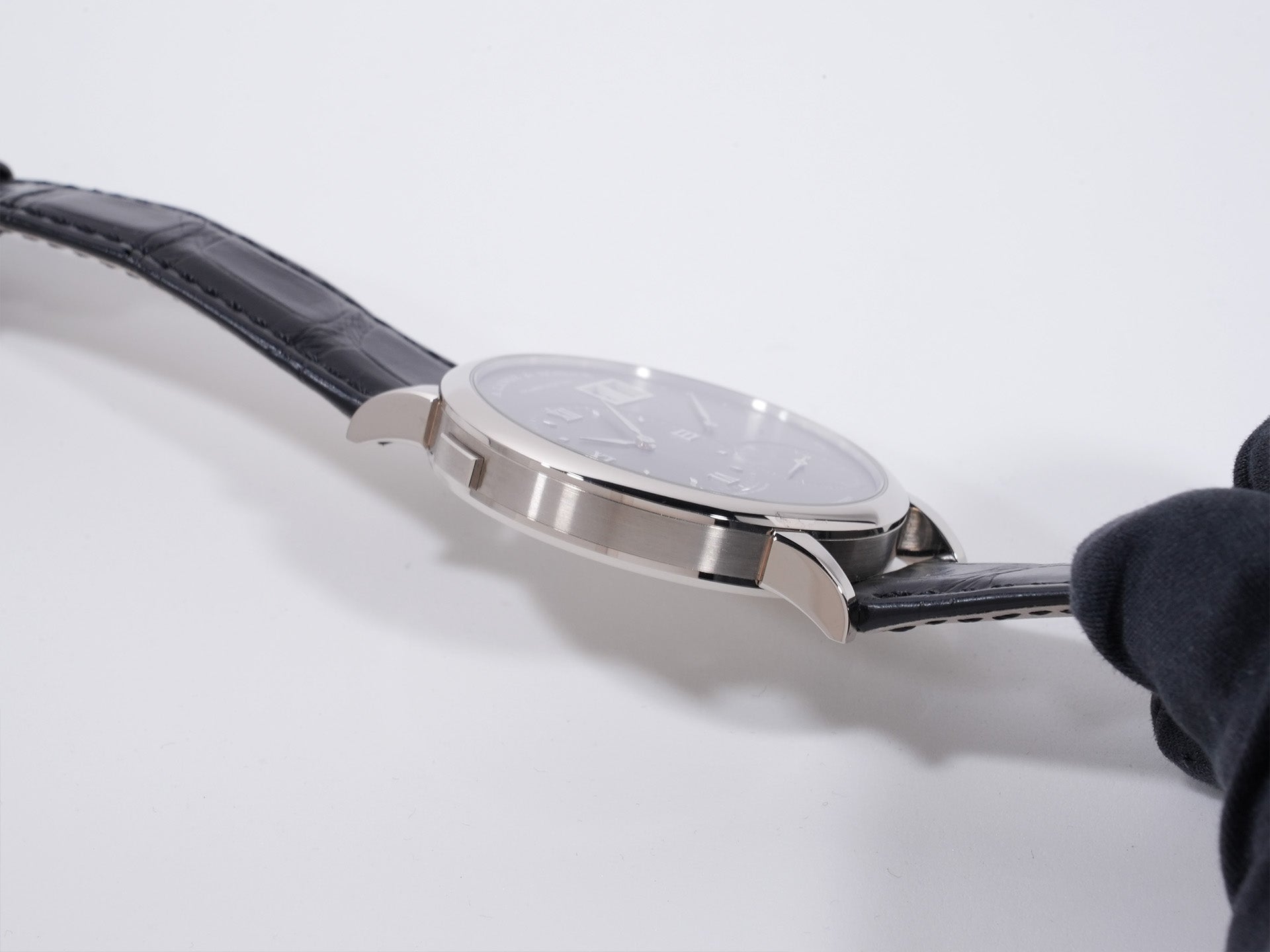 A. Lange &amp; Söhne Grand Lange 1 Ref. 137.038 18K White Gold Gray Dial Excellent Condition yuvqar38