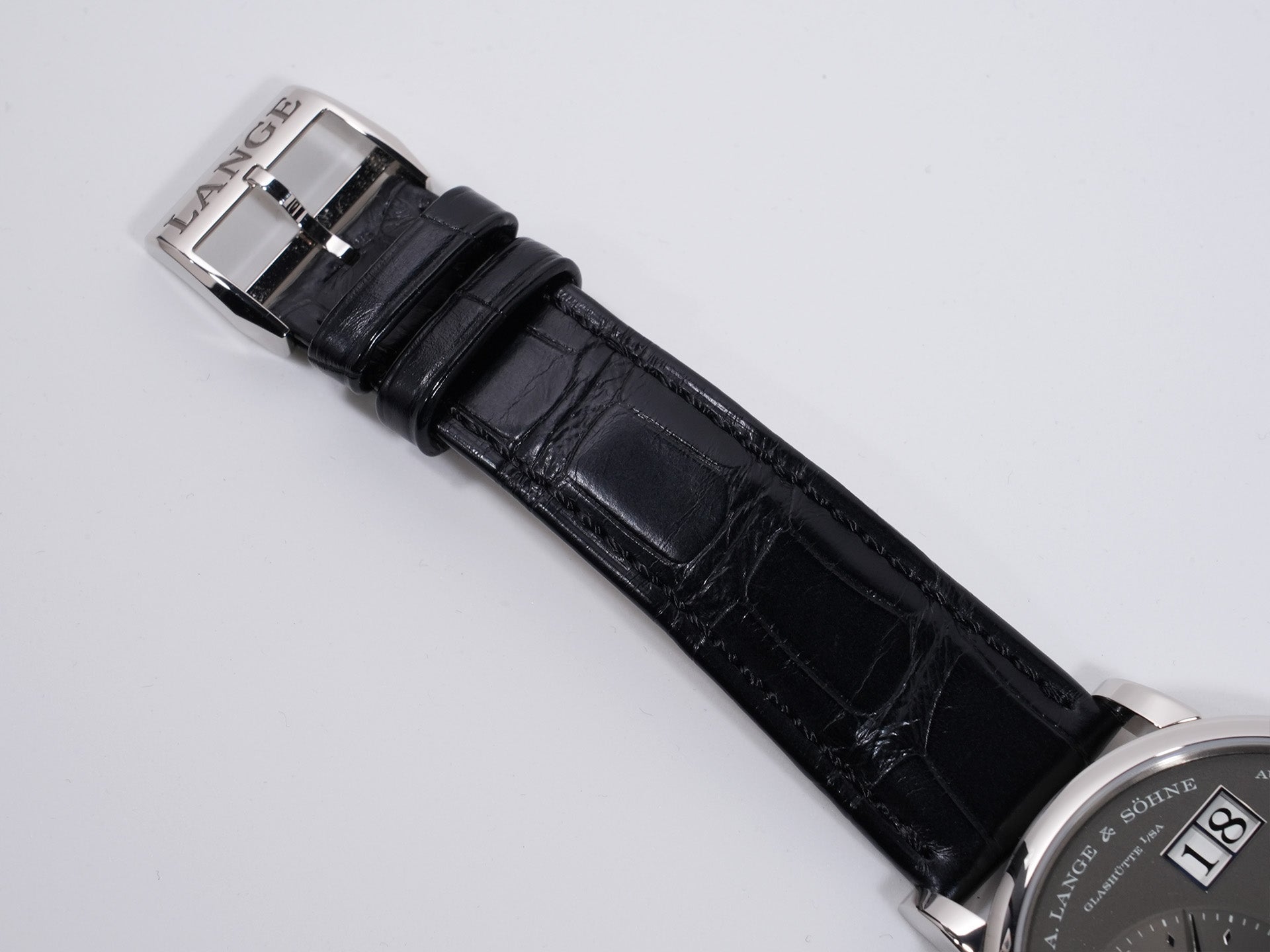 A. Lange &amp; Söhne Grand Lange 1 Ref. 137.038 18K White Gold Gray Dial Excellent Condition yuvqar38