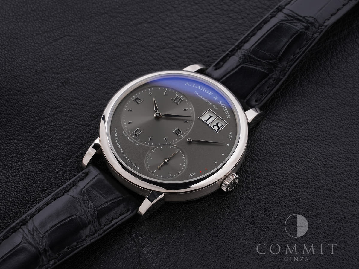 A. Lange &amp; Söhne Grand Lange 1 Ref. 137.038 18K White Gold Gray Dial Excellent Condition yuvqar38