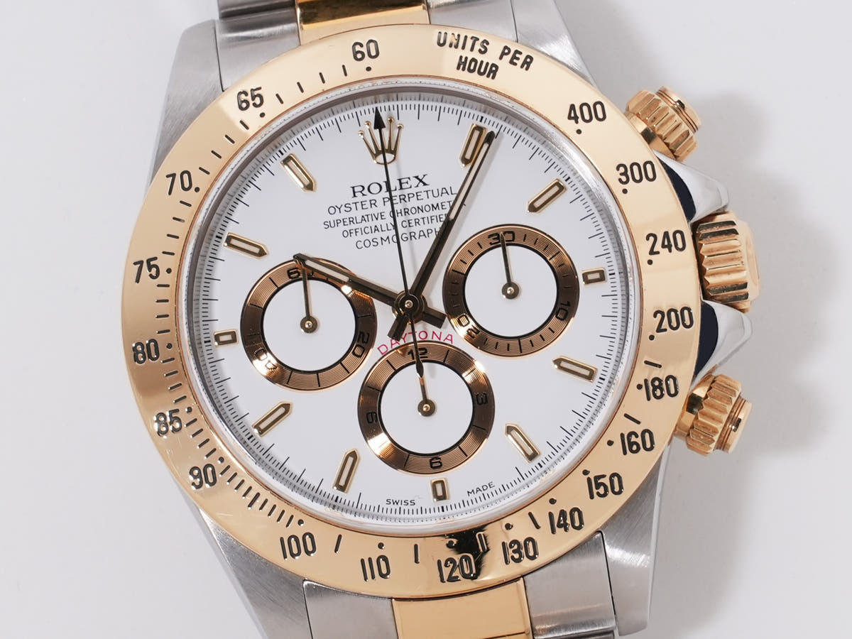 Rolex Daytona El Primero Ref. 16523 Stainless Steel/Yellow Gold White Dial Pre-owned naw9f6dq