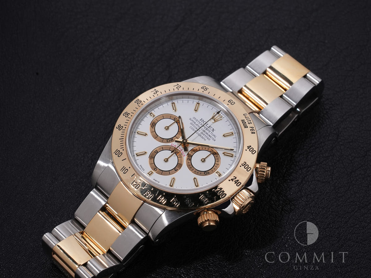 Rolex Daytona El Primero Ref. 16523 Stainless Steel/Yellow Gold White Dial Pre-owned naw9f6dq