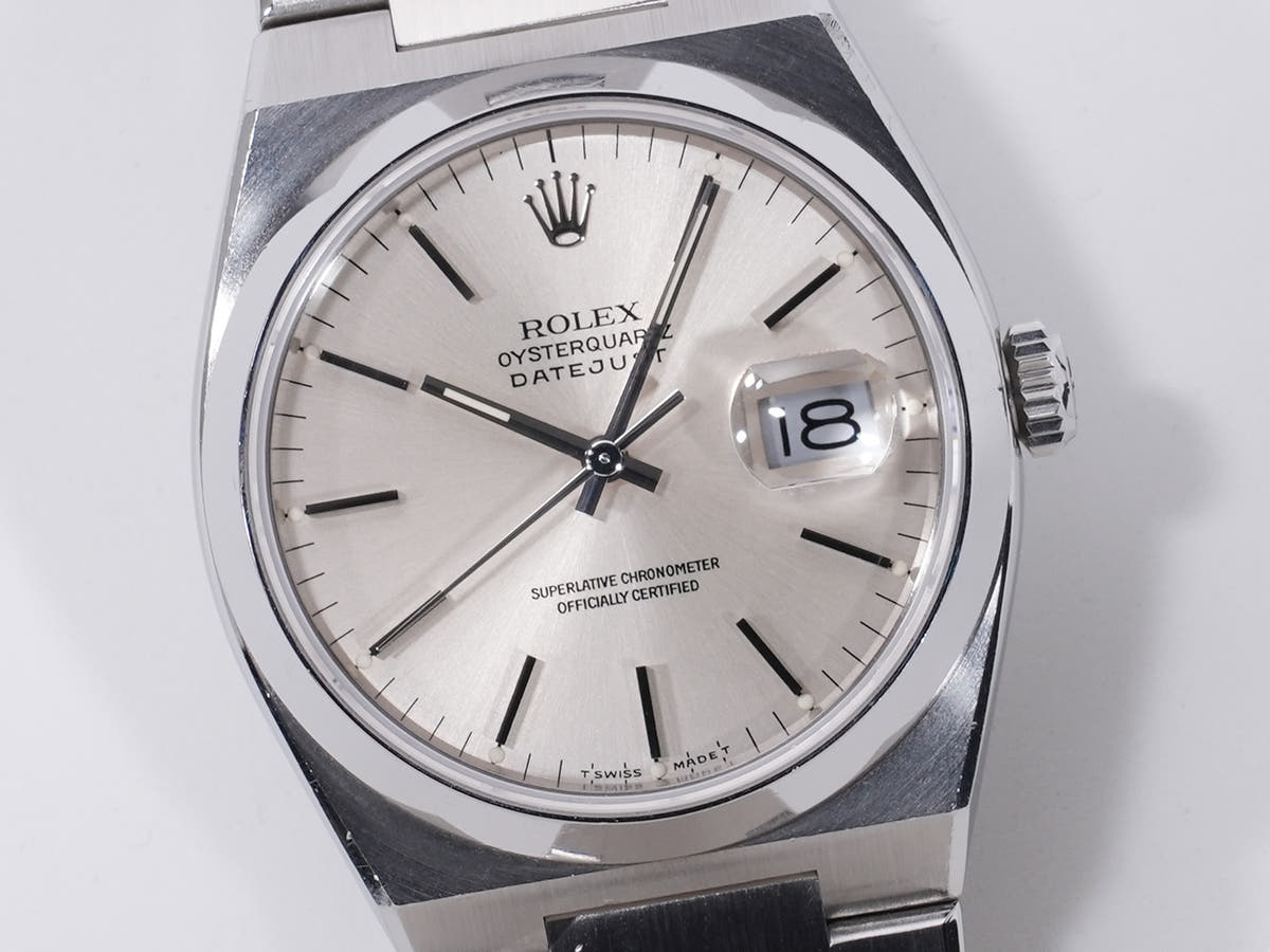 ロレックス デイトジャスト オイスタークォーツ Ref.17000 SS シルバー文字盤 中古 ytvqnz39