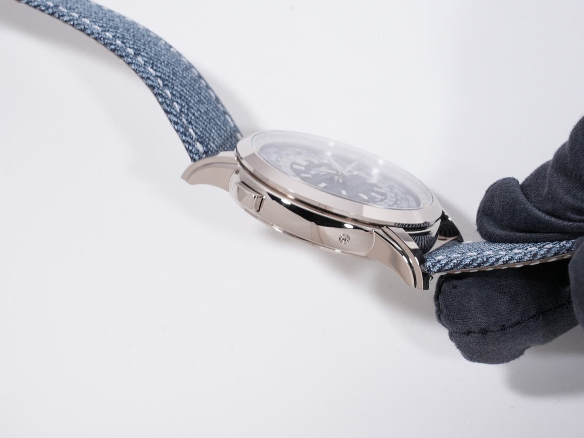 Patek Philippe Complication World Time Date Ref. 5330G-001 18KWG blue-grey opaline dial, unused.