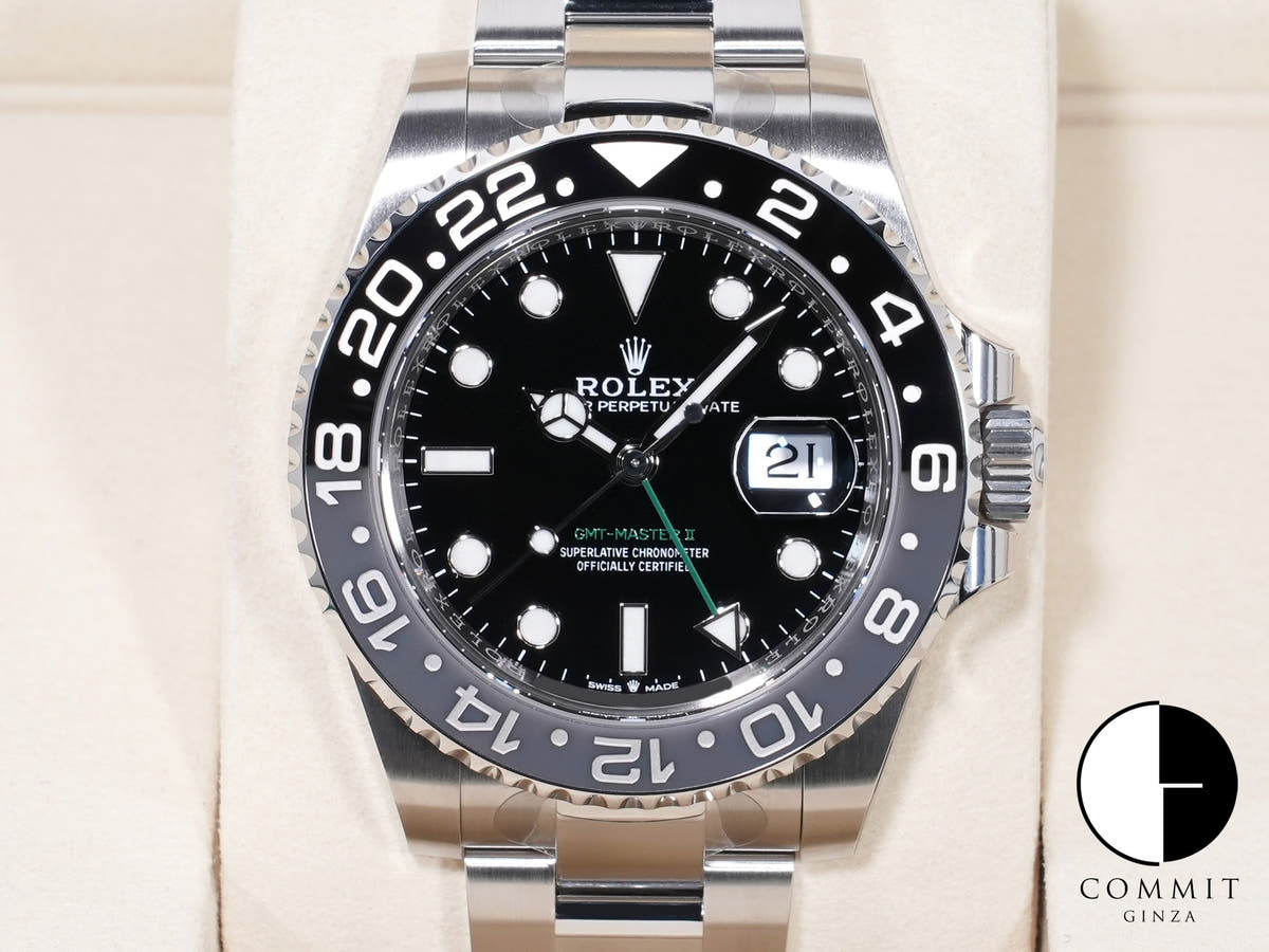 Rolex GMT-Master II Ref. 126710GRNR Stainless Steel Black Dial Oyster Bracelet Unused gvpzci7g
