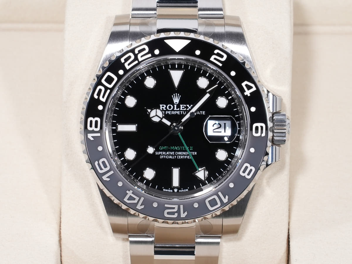 Rolex GMT-Master II Ref. 126710GRNR Stainless Steel Black Dial Oyster Bracelet Unused gvpzci7g