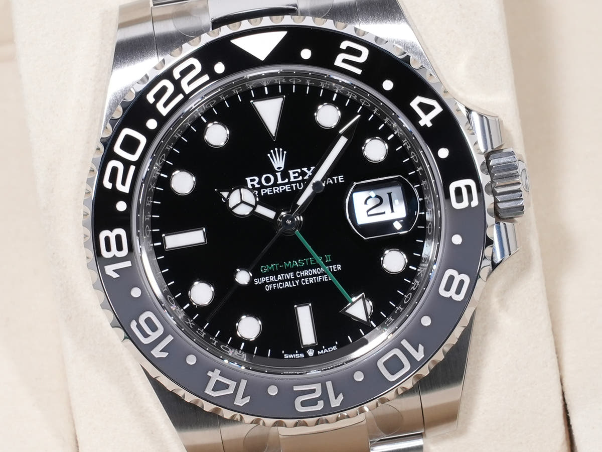 Rolex GMT-Master II Ref. 126710GRNR Stainless Steel Black Dial Oyster Bracelet Unused gvpzci7g