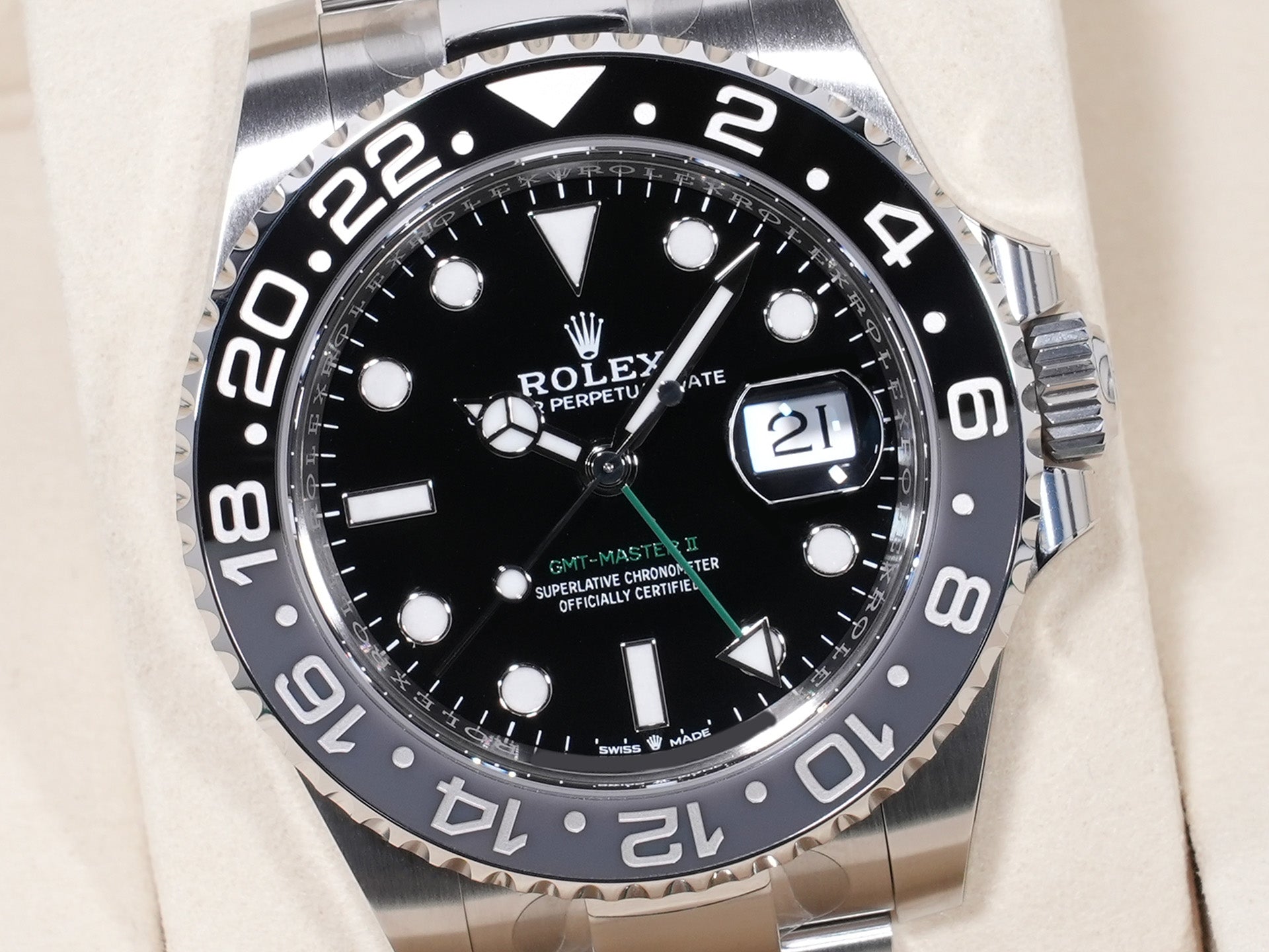 Rolex GMT-Master II Ref. 126710GRNR Stainless Steel Black Dial Oyster Bracelet Unused gvpzci7g