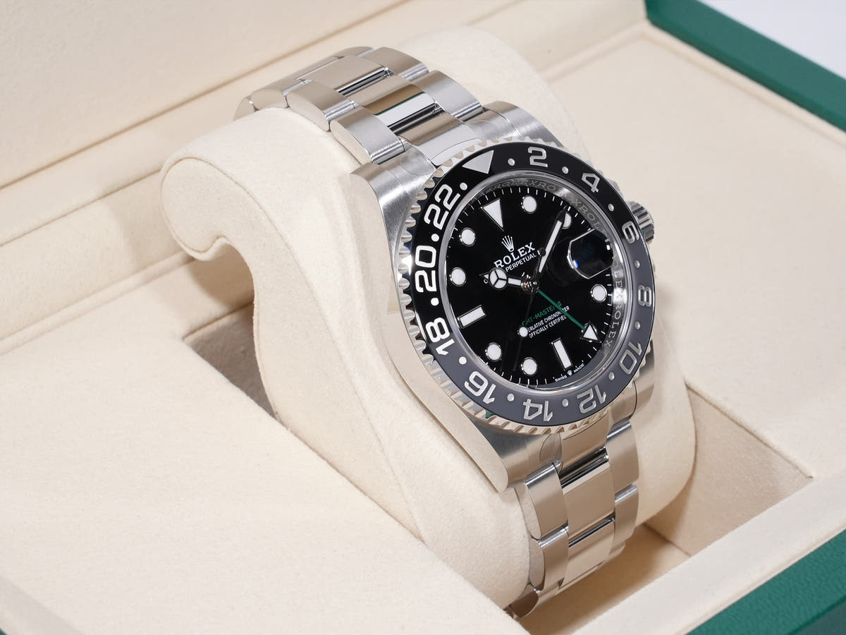 Rolex GMT-Master II Ref. 126710GRNR Stainless Steel Black Dial Oyster Bracelet Unused gvpzci7g