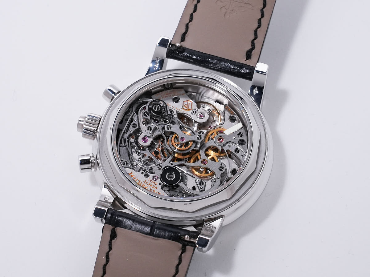 パテックフィリップ パーペチュアルカレンダー スプリットセコンド クロノグラフ Ref.5204P-011 PT ブラック文字盤 中古 yb93vsp7