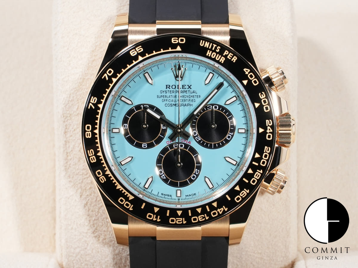 Rolex Daytona Ref. 126518LN 18KYG Turquoise Blue Dial, Unused.  (b7pa85qq appears to be an internal reference number and not part of the product description)