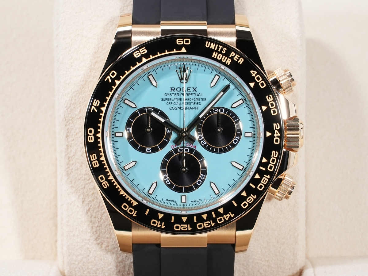 Rolex Daytona Ref. 126518LN 18KYG Turquoise Blue Dial, Unused.  (b7pa85qq appears to be an internal reference number and not part of the product description)