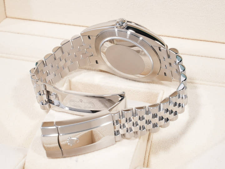 ロレックス デイトジャスト41 Ref.126334G ステンレススチール/ホワイトゴールド スレートx10Pダイヤ文字盤 ジュビリーブレスレット