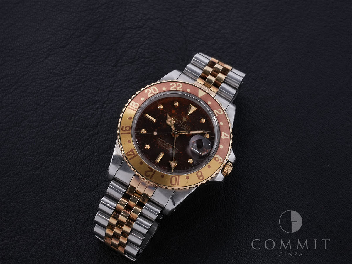 ロレックス GMTマスター Ref.16753 SS/YG ブラウン文字盤 ジュビリーブレスレット 中古 u9qb6ztg