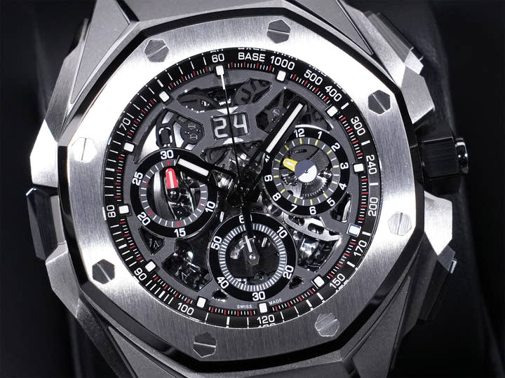 オーデマピゲ ロイヤルオーク コンセプト スプリットセコンド クロノグラフ GMT ラージデイト Ref.26650TI.OO.D013CA.01 チタン オープンワーク文字盤