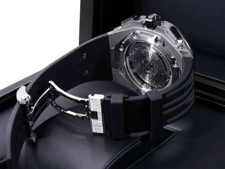 オーデマピゲ ロイヤルオーク コンセプト スプリットセコンド クロノグラフ GMT ラージデイト Ref.26650TI.OO.D013CA.01 チタン オープンワーク文字盤