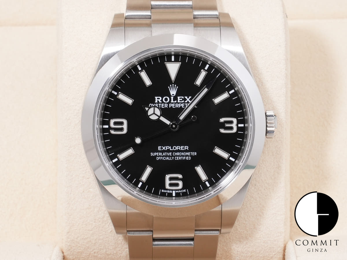Rolex Explorer I Ref. 214270 SS Black Dial, Pre-owned (mb2a4kn7)