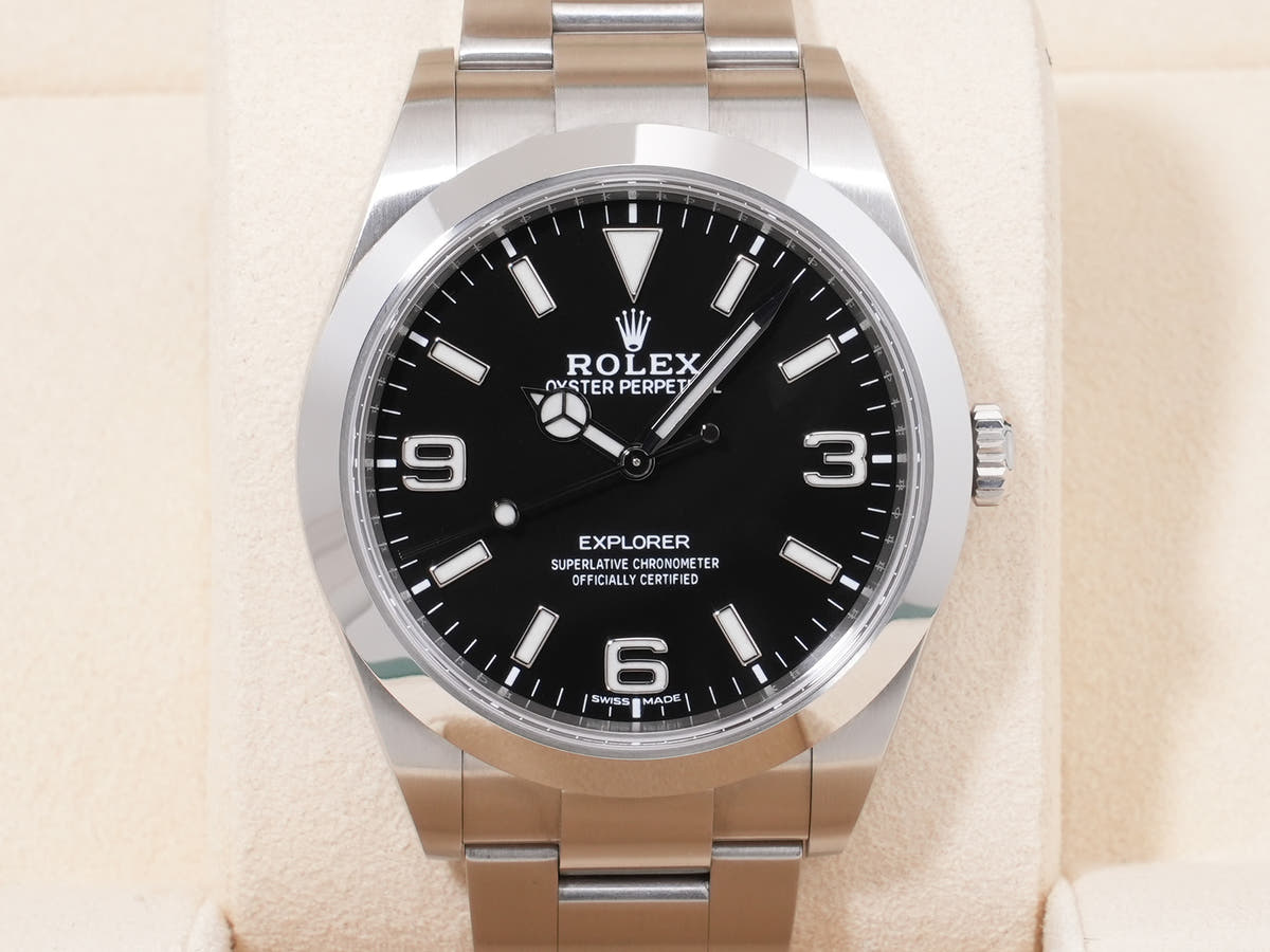 Rolex Explorer I Ref. 214270 SS Black Dial, Pre-owned (mb2a4kn7)