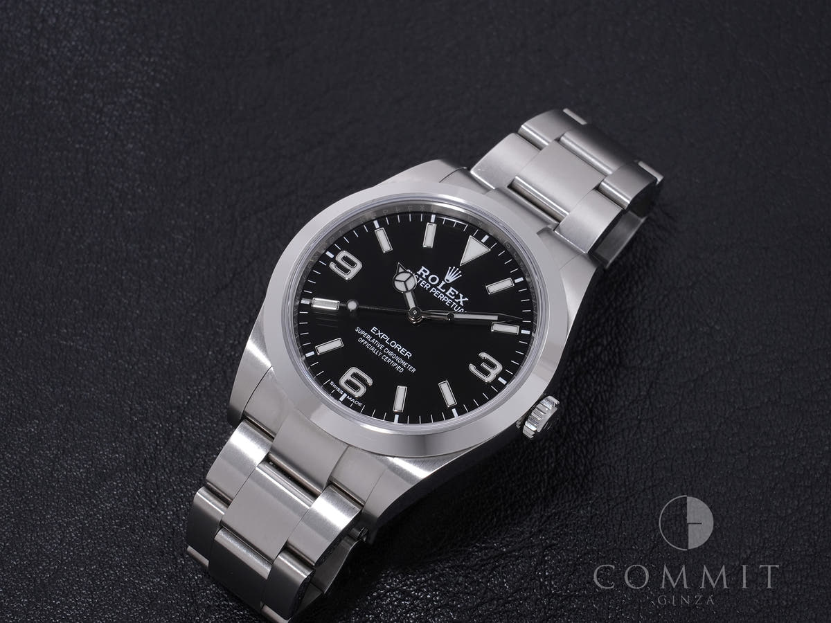 Rolex Explorer I Ref. 214270 SS Black Dial, Pre-owned (mb2a4kn7)