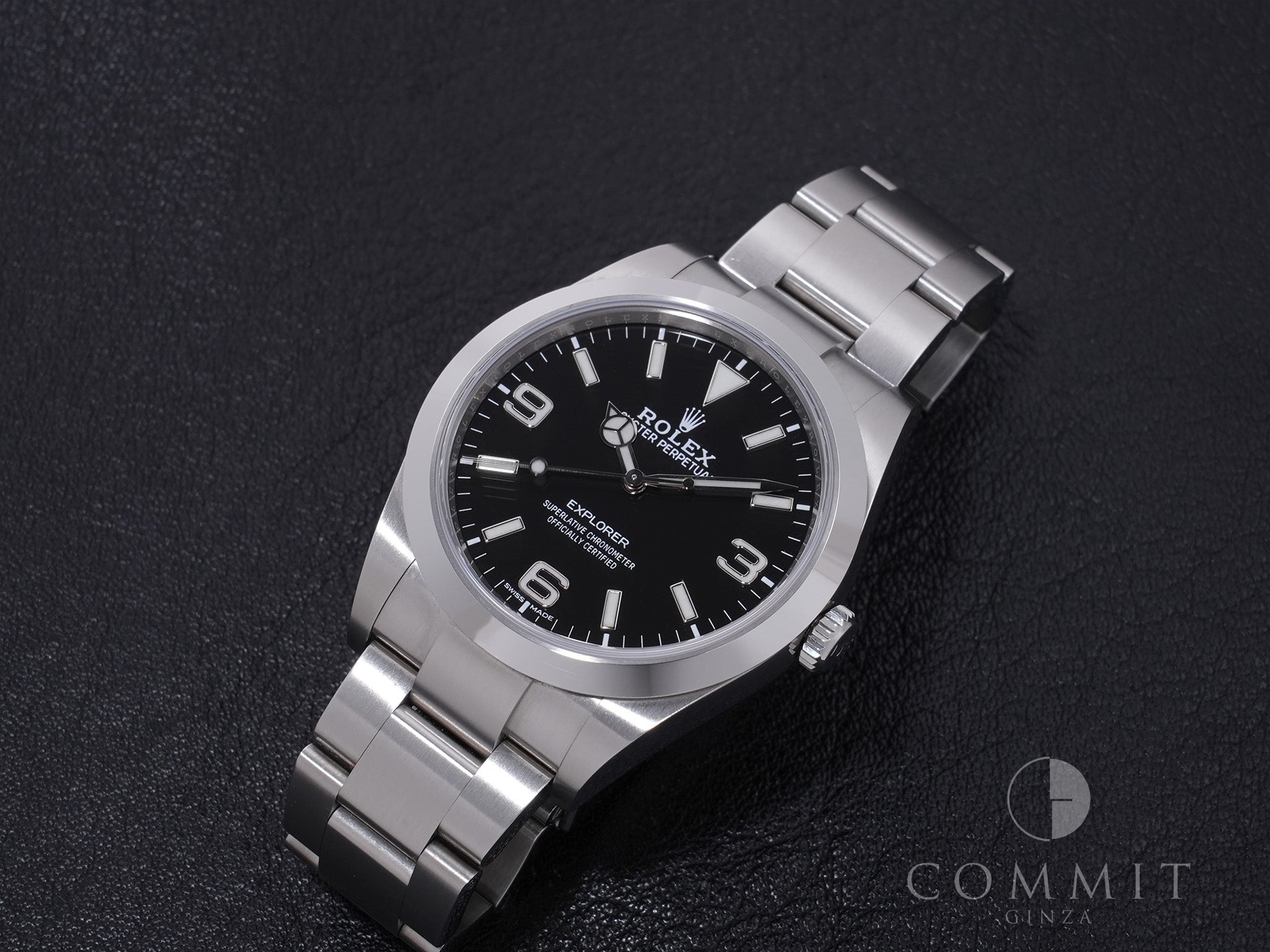 Rolex Explorer I Ref. 214270 SS Black Dial, Pre-owned (mb2a4kn7)