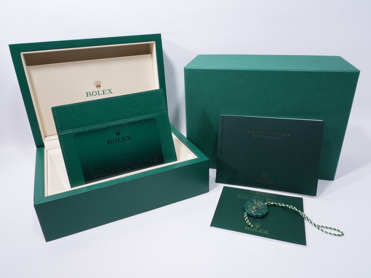 Rolex GMT-Master II Ref. 126710GRNR, stainless steel, black dial, Oyster bracelet, unused.