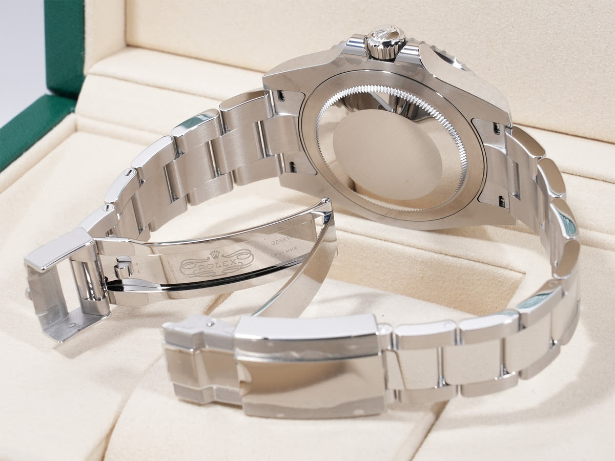 Rolex GMT-Master II Ref. 126710GRNR, stainless steel, black dial, Jubilee bracelet, unused.  (7bo6nrc6 appears to be an internal reference number and not part of the product description)