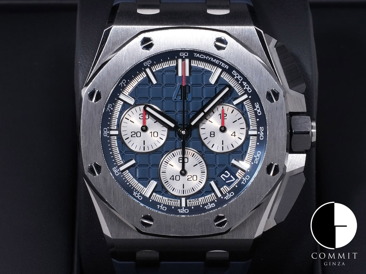 Audemars Piguet Royal Oak Offshore Chronograph Ref. 26420TI.OO.A027CA.01 TI Blue Dial, Pre-owned  (4yruhw3d appears to be an internal reference number and not part of the product description)