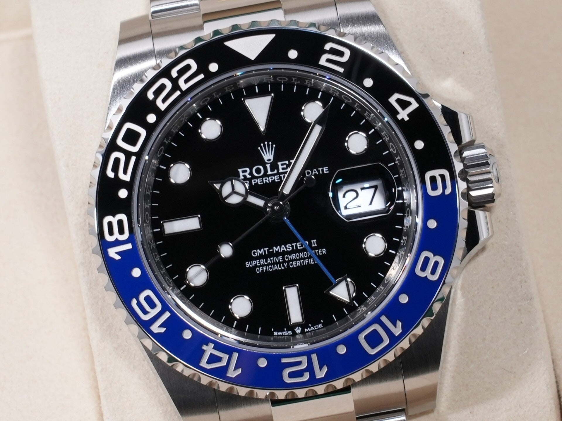 Rolex GMT-Master II Ref. 126710BLNR SS Black Dial Oyster Bracelet Unused rx5ky9yd
