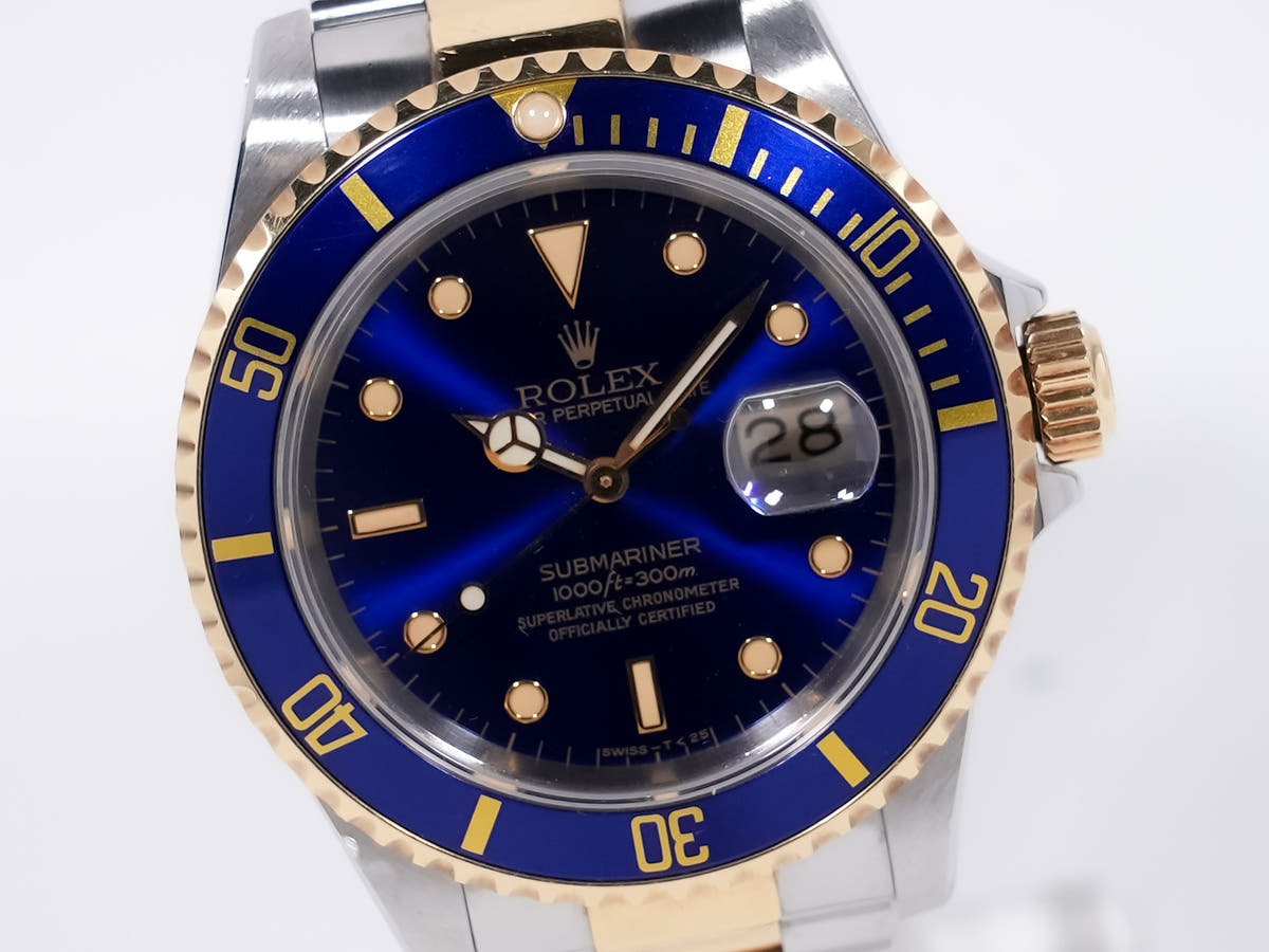 ロレックス サブマリーナー デイト Ref.16613 SS/YG ブルー文字盤 中古 f32ckjpa