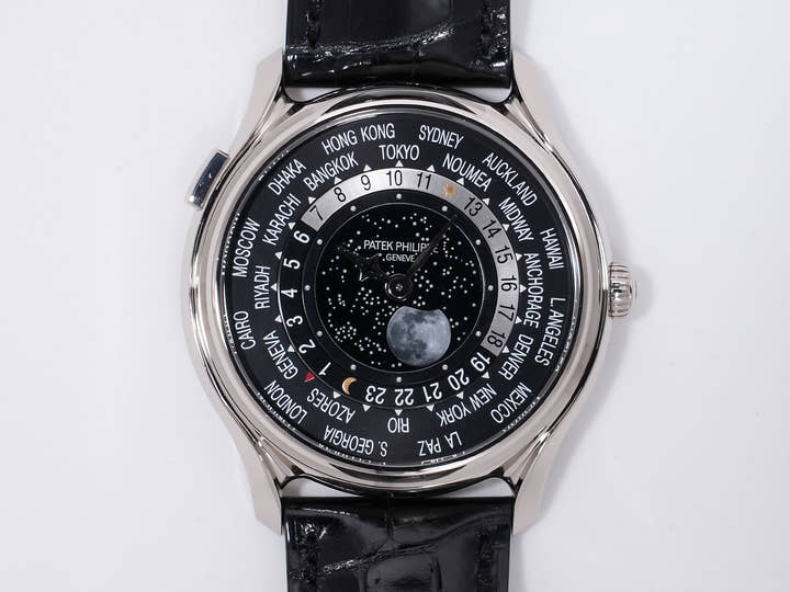 パテックフィリップ コンプリケーション ワールドタイム ムーンフェイズ Ref.5575G-001 ホワイトゴールド ブラック文字盤