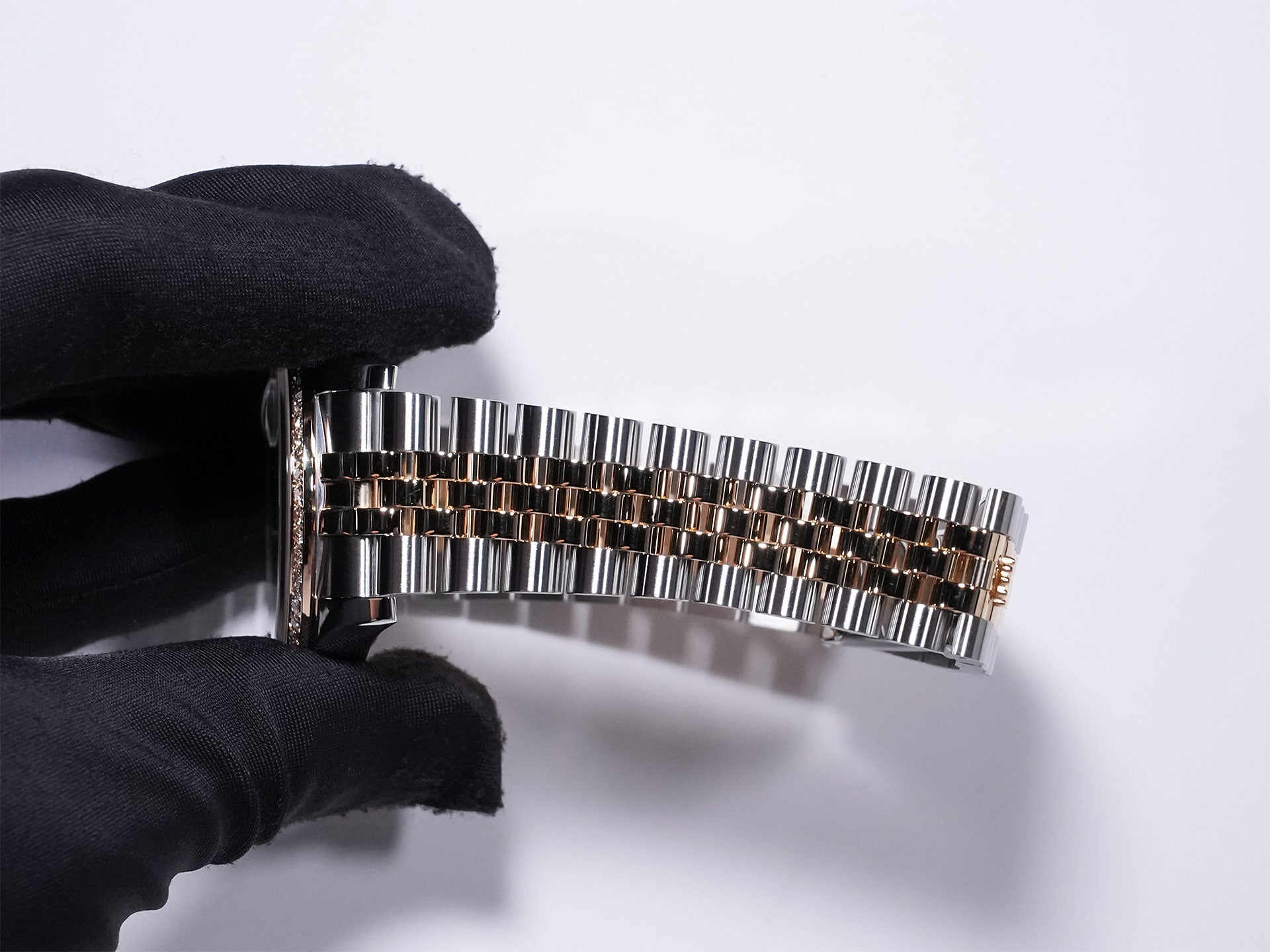 ロレックス デイトジャスト Ref.116243G SS/YG ブラックx10Pダイヤ文字盤 美品 hffu287d