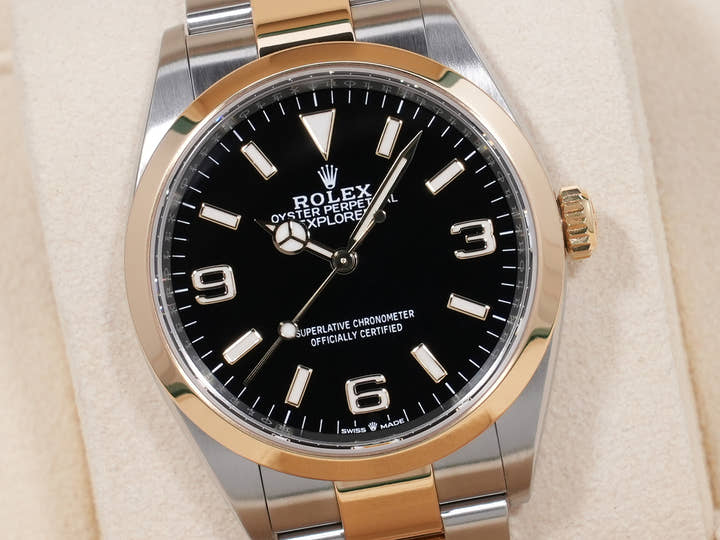 Rolex Explorer 36 Ref. 124273 Stainless Steel/Yellow Gold Black Dial