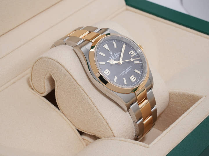 Rolex Explorer 36 Ref. 124273 Stainless Steel/Yellow Gold Black Dial
