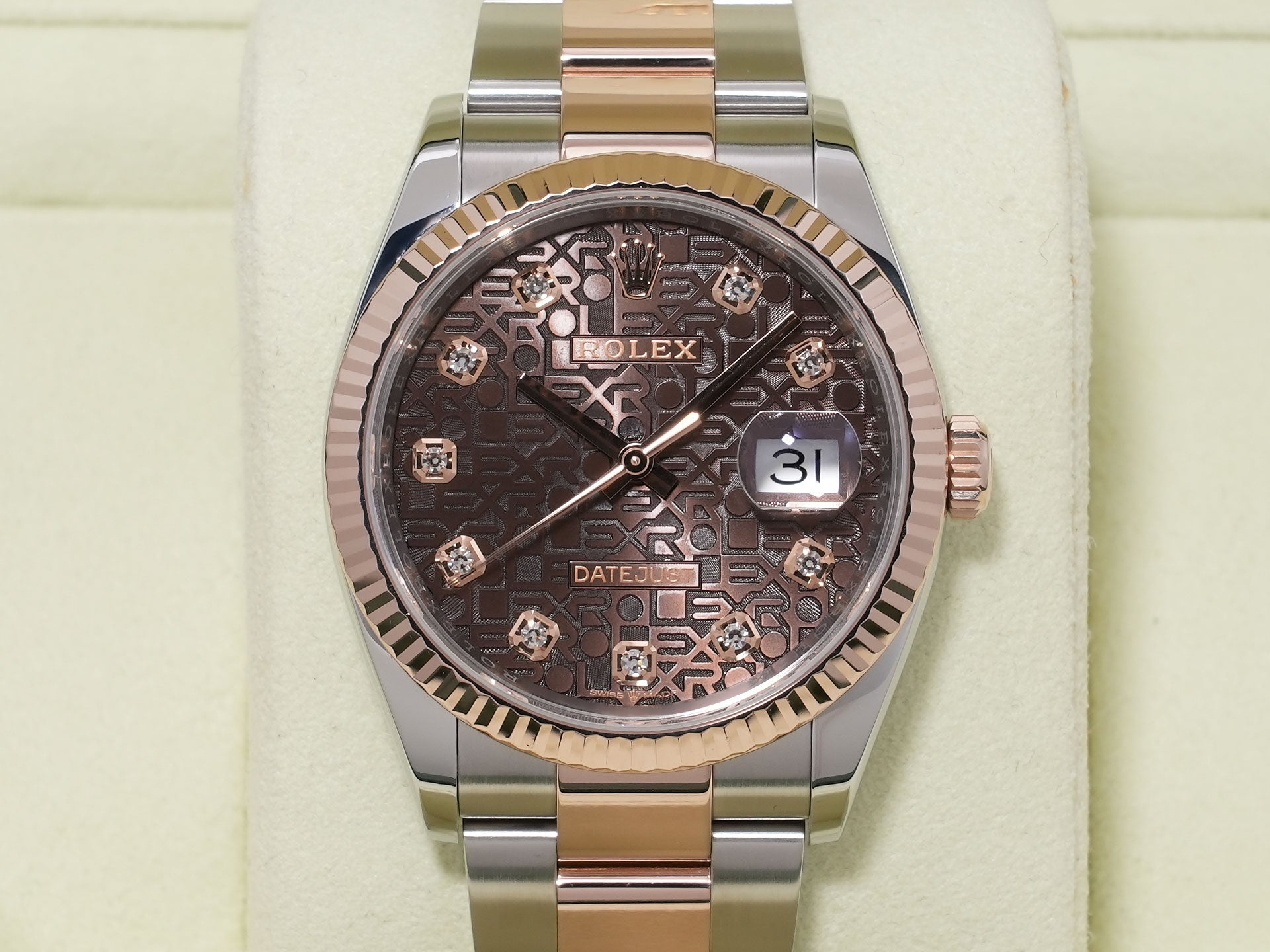 Rolex Datejust 36 Ref. 126231 SS/ERG Chocolate x Hologram Dial Oyster Bracelet, Excellent Condition 9e9fohg3
