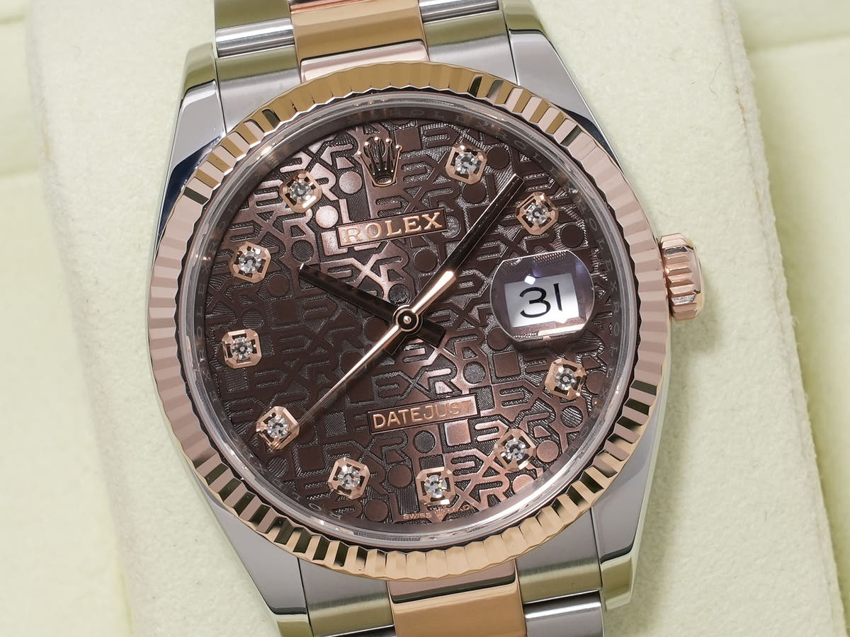 Rolex Datejust 36 Ref. 126231 SS/ERG Chocolate x Hologram Dial Oyster Bracelet, Excellent Condition 9e9fohg3