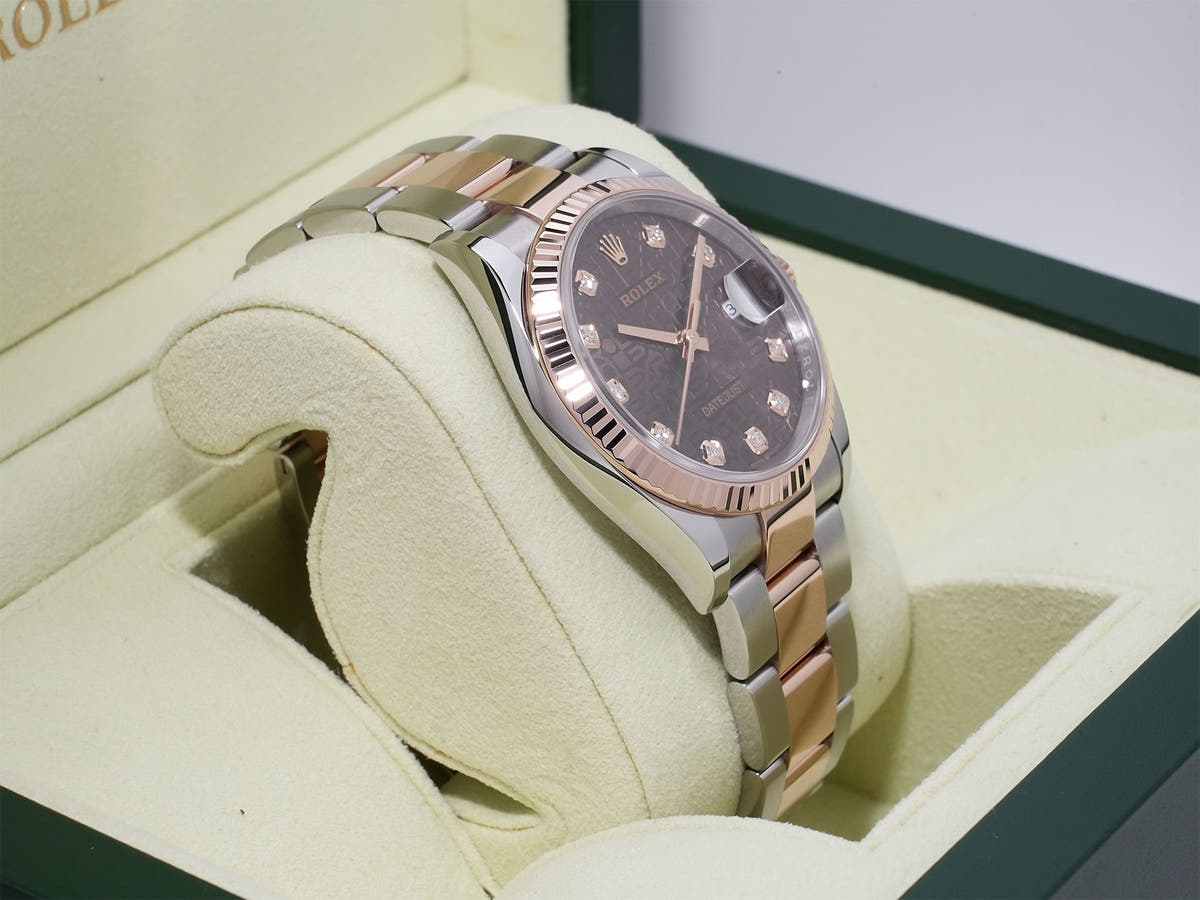 Rolex Datejust 36 Ref. 126231 SS/ERG Chocolate x Hologram Dial Oyster Bracelet, Excellent Condition 9e9fohg3