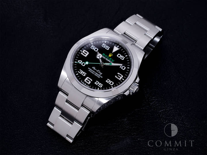 ロレックス エアキング Ref.126900 ステンレススチール ブラック文字盤 美中古 om9f8qeg