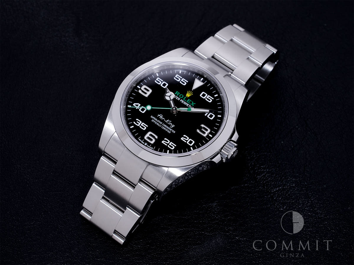 ロレックス エアキング Ref.126900 SS ブラック文字盤 美中古 om9f8qeg