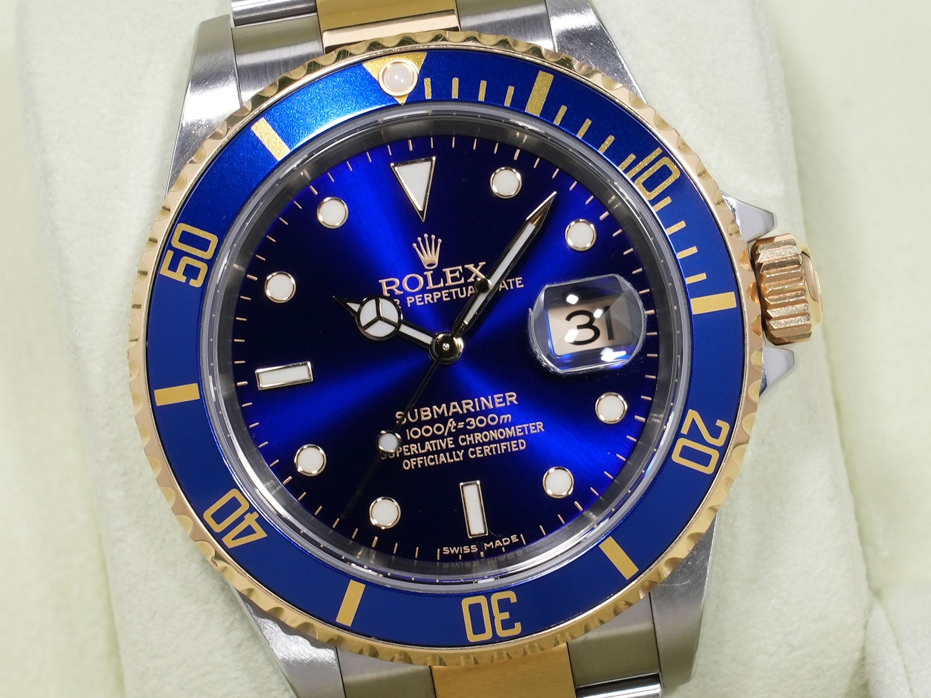 ロレックス サブマリーナー デイト Ref.16613 SS/YG ブルー文字盤 中古 z6k8tutx