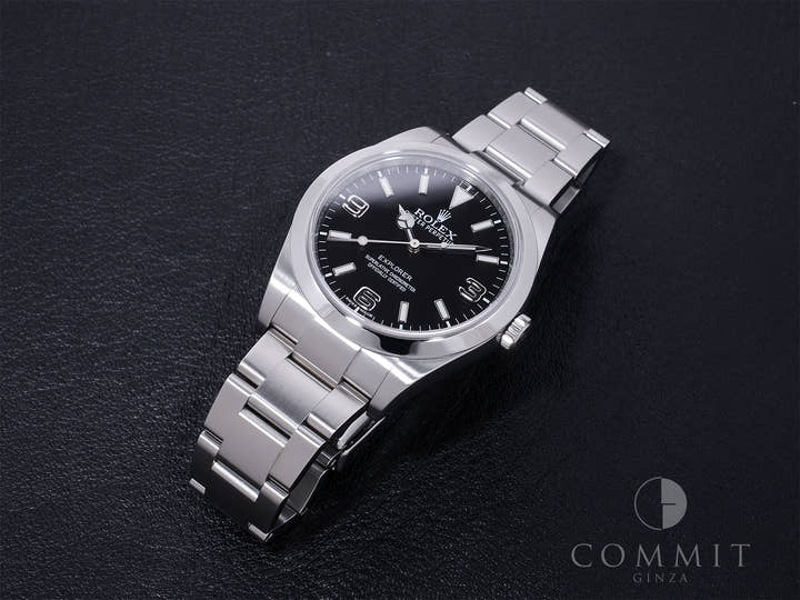 Rolex Explorer I, Mirror Black Dial, Ref. 214270, Stainless Steel
