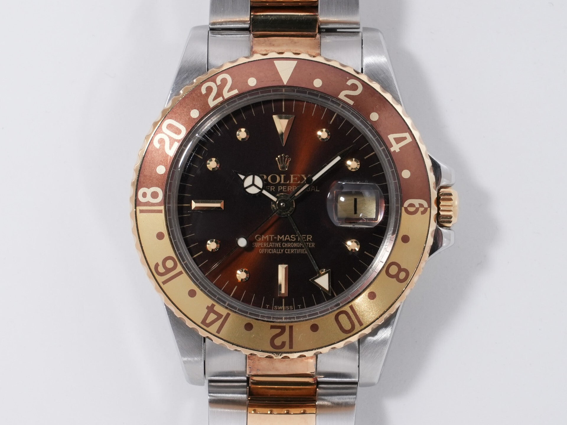 ロレックス GMTマスター Ref.1675/3 SS/YG ブラウン文字盤 オイスターブレスレット 中古 u6skuoci