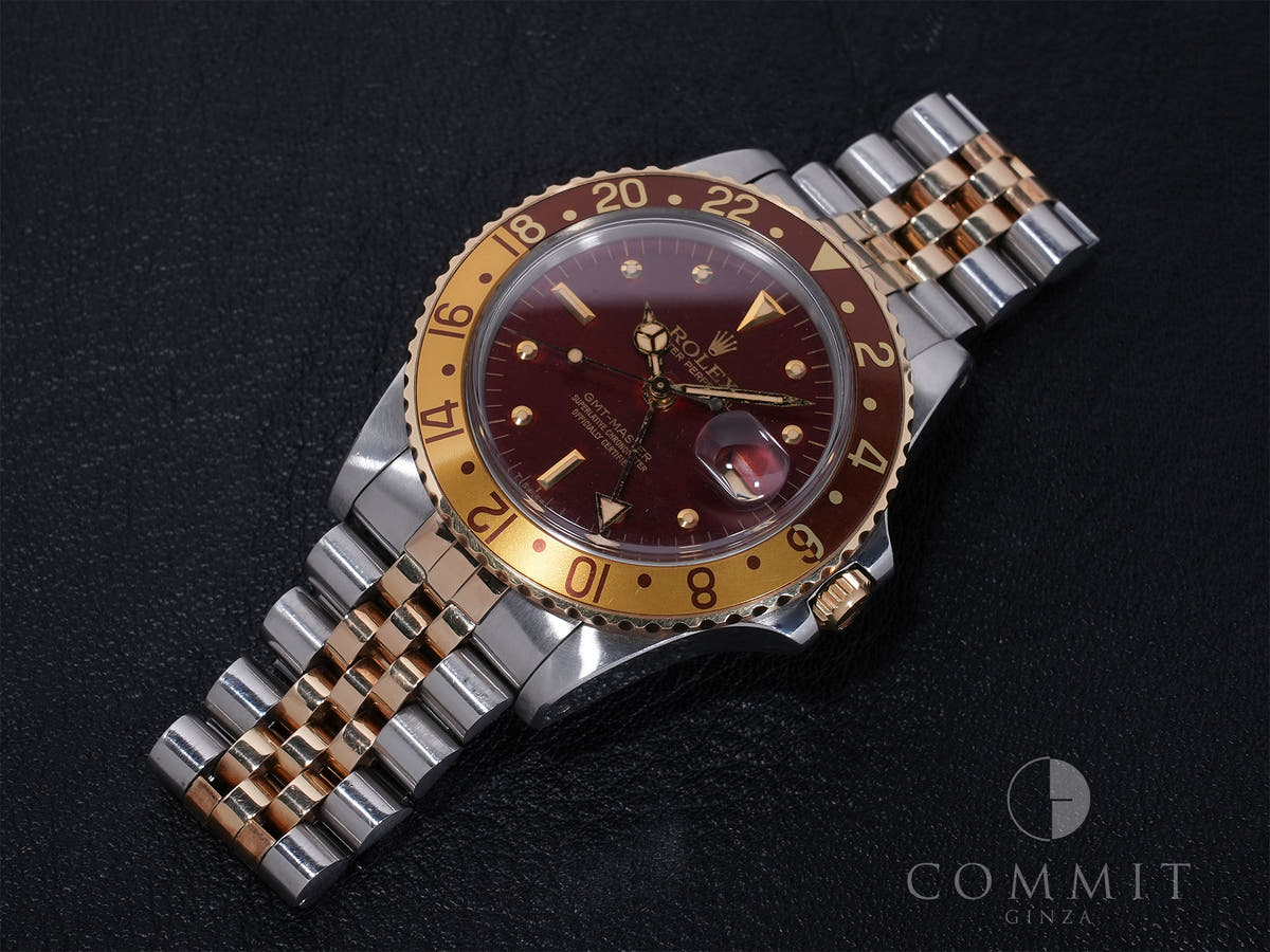 ロレックス GMTマスター Ref.16753 SS/YG ブラウン文字盤 ジュビリーブレスレット 中古 cdgbmz9w