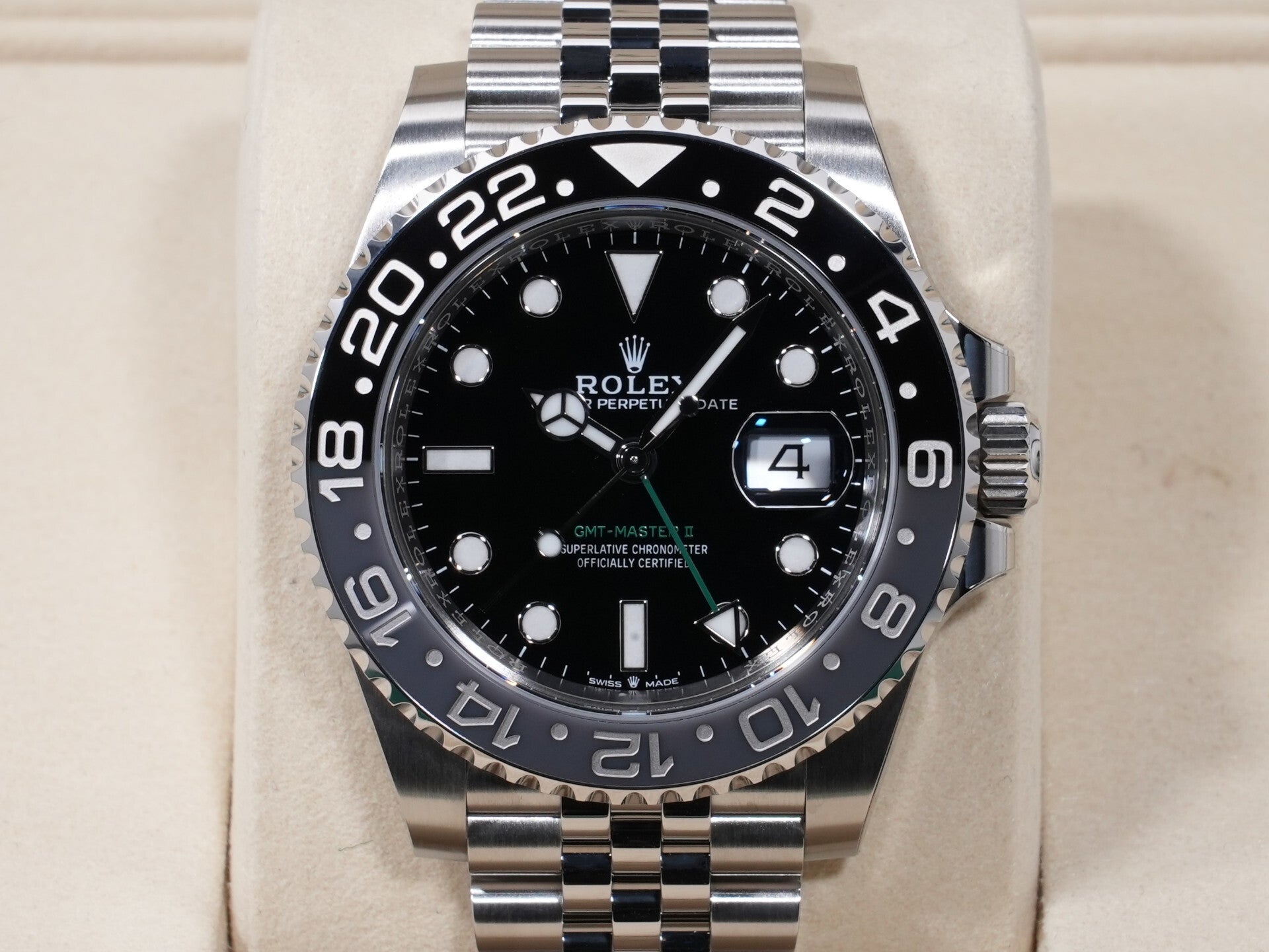 Rolex GMT-Master II Ref. 126710GRNR Stainless Steel Black Dial Jubilee Bracelet Unused cyu64scs
