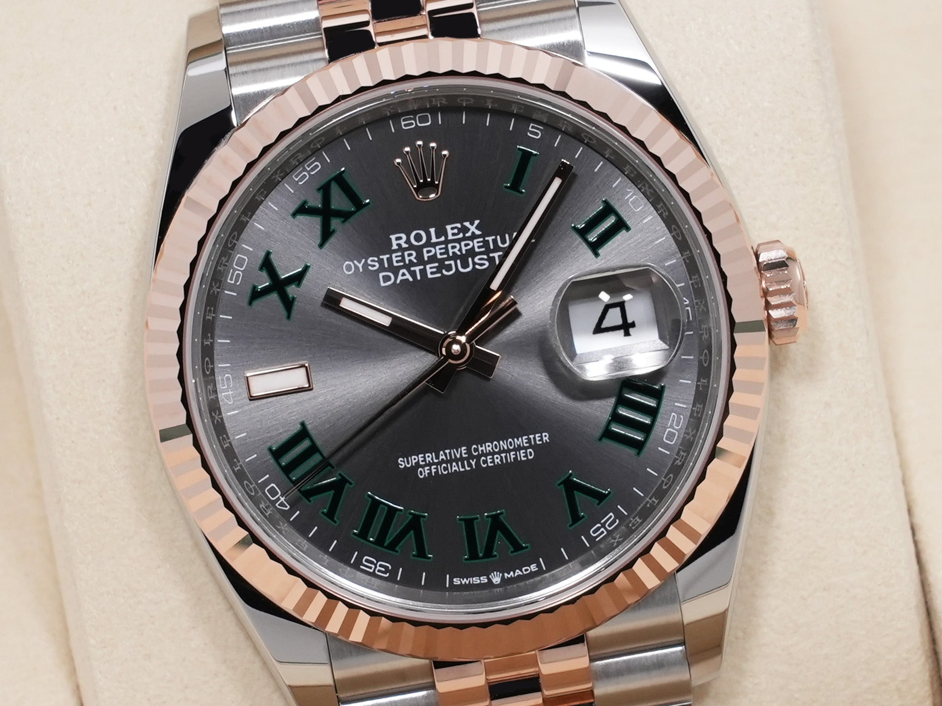 ロレックス デイトジャスト36 Ref.126231 SS/ERG スレートローマン文字盤 極美品 59rcqgwq